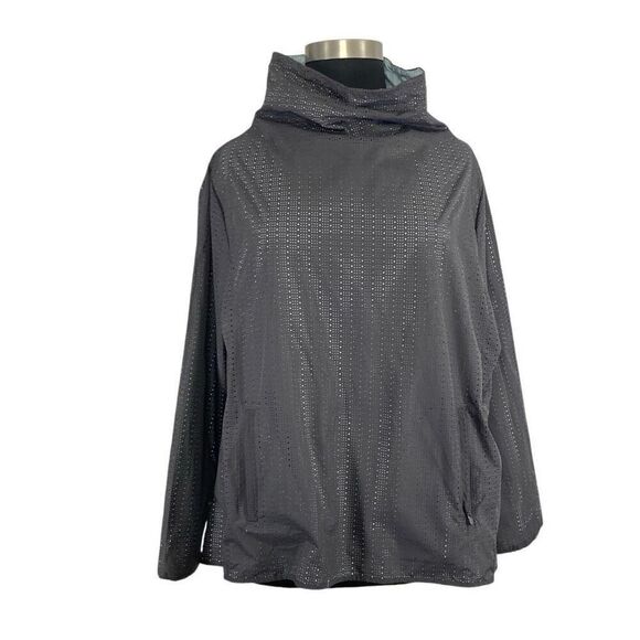 Fabletics 2X Liora Pullover Iron/Sterling Athleisure Sport Jacket Windbreaker - Picture 5 of 10